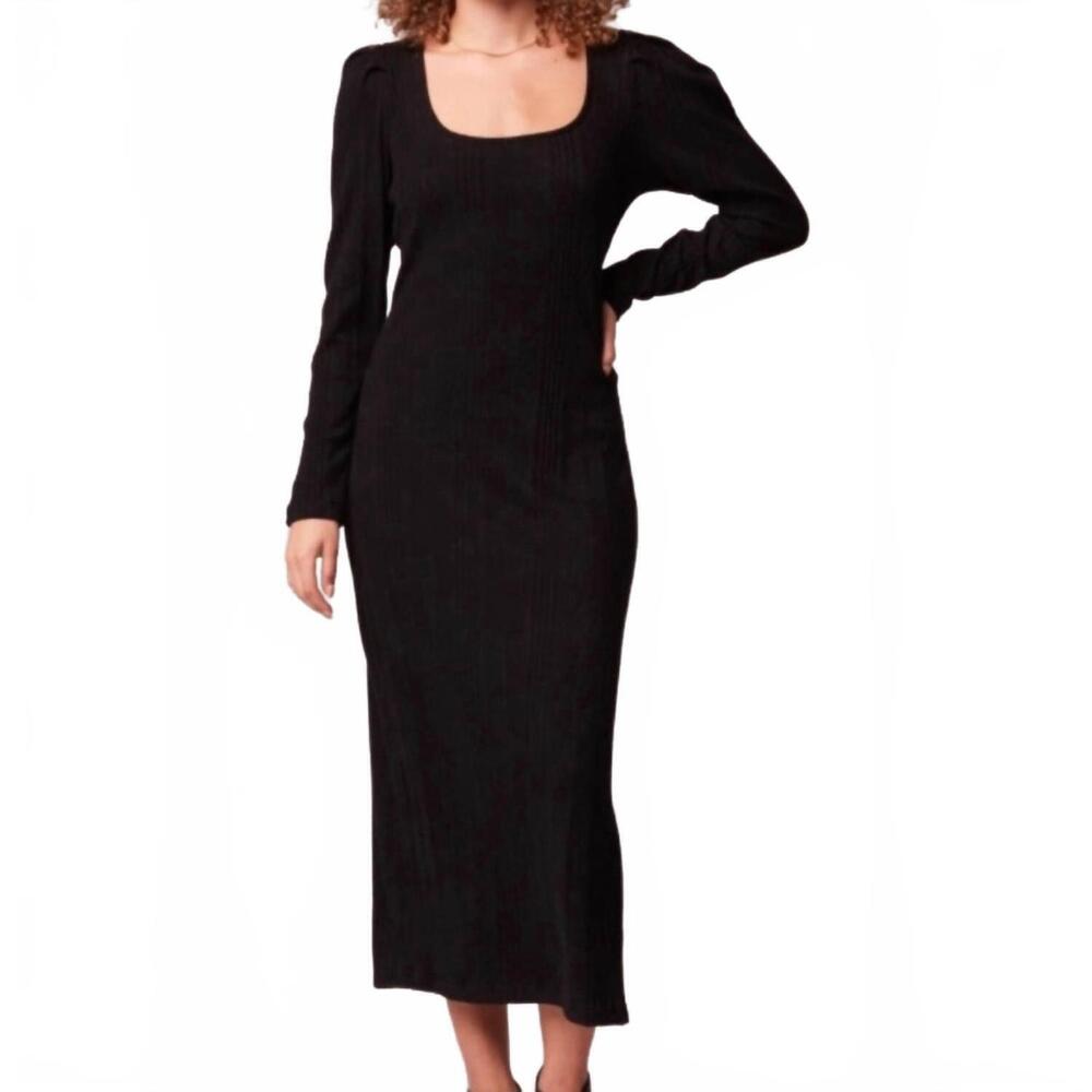 NEW BOGS sassori midi dress in black